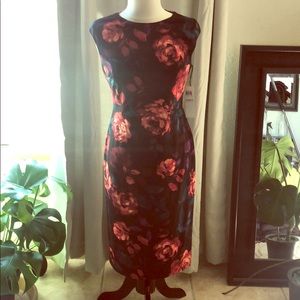 Maggy London black coral dress